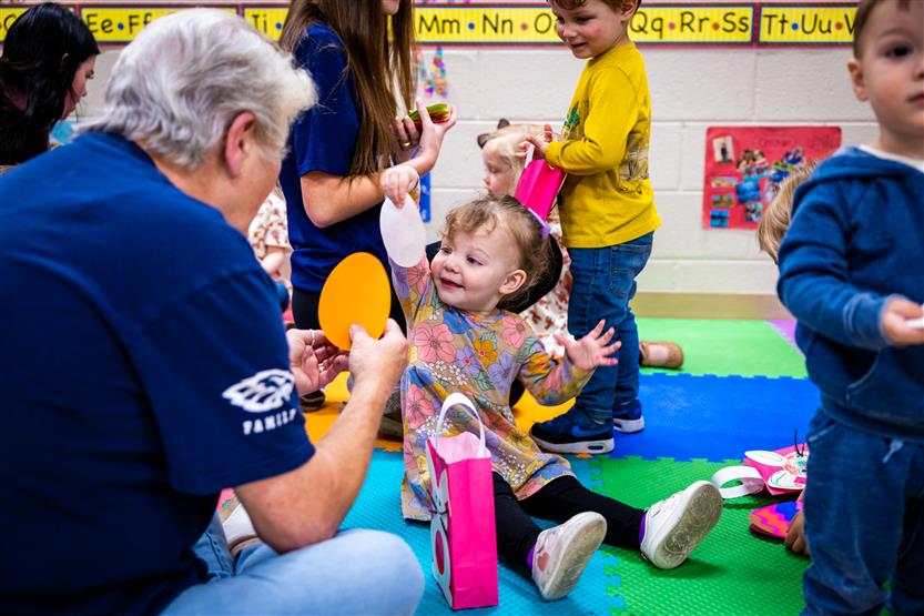 Students work in an Early Childhood Education class